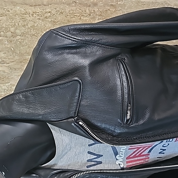 Scott NYC Leather Jacket Mens 40 - Picture 4 of 16